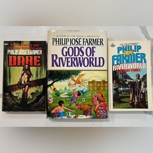 Lot Of 3 Philip Jose Farmer Sci-Fi Books - Gods of Riverworld 1st Edition 1983